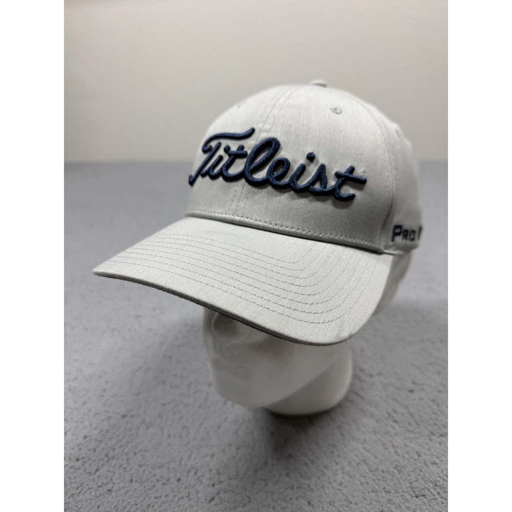 Titleist Hat‎ Cap Fitted Mens L/XL Gray Pro V1 Baseball Golf Stretch Twill